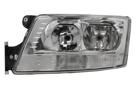 Far stanga (D1R/H21W/H7/LED/PY21W, electric, cu motor, cu lumina de zi, culoare insert: crom platinat, culoare indicator: transparent) potrivit MAN TGX I 06.06-09.21 [0]