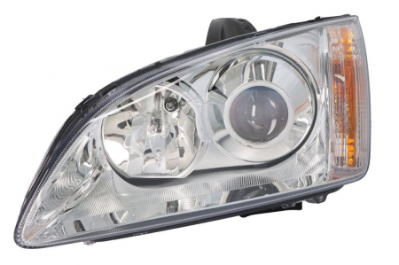 Piese Auto - Far Stanga (D1S/H1, electric, cu motor, culoare insert: cromat, culoare semnalizator: portocaliu) potrivit FORD FOCUS II  pana in 2008