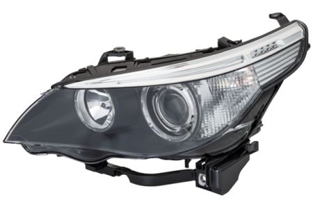 Iluminat auto - Far stanga (D1S/H7, reglaj electric, cu motoras,cu iluminare in viraje, fundal transparent) BMW Seria 5 2007-2010