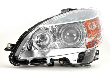 Iluminat auto - Far stanga (D1S/H7, reglaj electric, cu motoras, fundal cromat) MERCEDES Clasa C 2007-2013