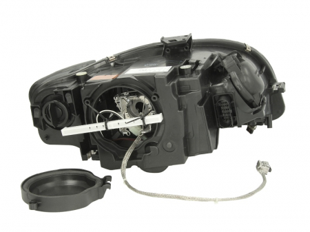 Far stanga (D1S, reglaj electric, cu motoras, fundal negru/insertii crom) AUDI A4 2004-2008 [1]