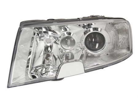 Far stanga (D2S/H3, electric, cu motoras, fundal cromat) SKODA SUPERB 2001-2008