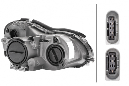 Far Stanga (D2S/H7/PY21W/W5W, electric, cu motor, Bi-Xenon; halogen, culoare interior: cromat, culoare semnalizator: alb) potrivit MERCEDES CLK (A209), CLK (C209) [1]