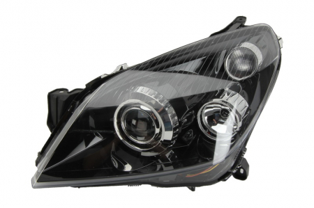 Far stanga (D2S/H7, reglaj electric, cu motoras, fundal negru) OPEL ASTRA 2004-2007