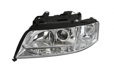 Iluminat auto - Far stanga (D2S/H7, reglaj electric, fundal cromat) AUDI A6 1997-2005