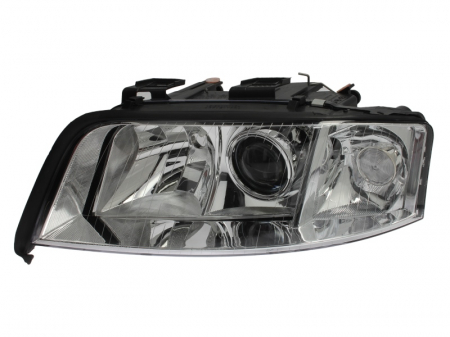 Iluminat auto - Far stanga (D2S/H7, reglaj electric, fundal cromat) AUDI A6 1997-2005