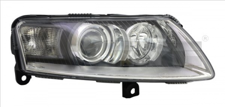 Faruri - Far stanga D2S/P21W, electric, cu motor, culoare interior negru/cromat potrivit AUDI A6 ALLROAD C6, A6 C6
