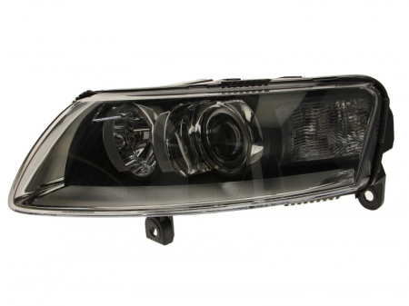 Iluminat auto - Far stanga (D2S/PY21W/W5W, electric, cu motoras, fundal negru, fundal transparent) AUDI A6, A6 ALLROAD dupa 2004