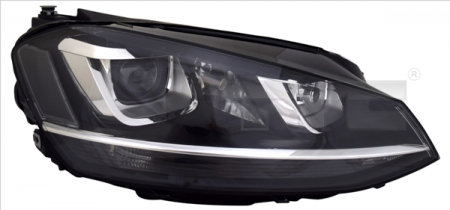 Faruri - Far stanga potrivit VW GOLF VII 2012-2017 (D3S/H7/PW24W, cu motor, fara controler; cu dungă acoperită cu crom)