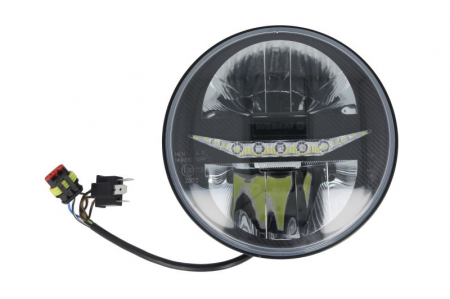 Iluminat auto - Far stanga/dreapta (LED, 12V, funcții lumini: Lumina zi, Lumină faza scurtă, lumini pozitie, culoare insert: negru, diametru: 169/178mm) potrivit CHEVROLET CAMARO 09.68-