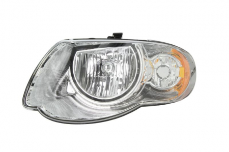 Faruri - Far Stanga potrivit CHRYSLER VOYAGER IV; DODGE CARAVAN pana in 2008 (electric, fara motoras, culoare insert: cromat)
