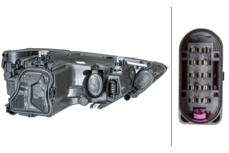 Far stanga potrivit AUDI A1 8X 2010-2014 (H1/H7/HY21W/W21W, electric, cu motor, cu stecher) [3]