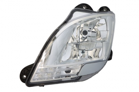 Far Stanga potrivit DAF CF, XF 106 dupa 2012 (H1/H7/LED/PY21W, manual, culoare interior: cromat, culoare semnalizator: transparent) [0]