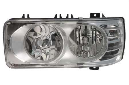 Far stanga (H1/H7/LED/PY21W/W5W, manual, cu lumina de zi, culoare interior: crom, culoare indicator: transparent) potrivit DAF LF 05.13- [0]