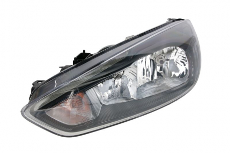 Piese Auto - Far stanga (H1/H7/LED, reglaj electric cu lumini de zi, fundal negru) FORD FOCUS 2014-2018