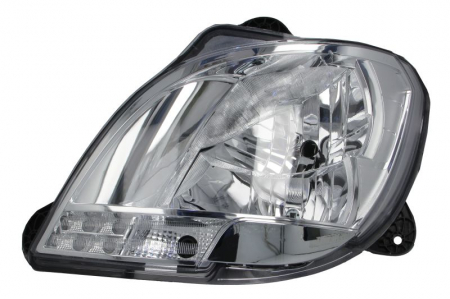 Iluminat auto - Far stanga (H1/H7/P21W, electric, cu motor, cu lumina de zi, culoare insert: crom platinat, culoare indicator: transparent) potrivit DAF CF, XF 106 10.12-