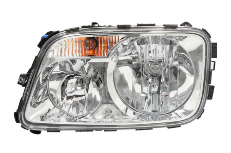 Piese Auto - Far stanga (H1/H7/PY21W/W5W, reglaj manual, argintiu, Semnalizator portocaliu) MERCEDES ACTROS MP2 / MP3 dupa 2002