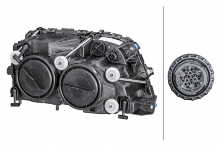 Far stanga (H1/H7/PY21W/W5W, reglaj manual, argintiu, Semnalizator portocaliu) MERCEDES ACTROS MP2 / MP3 dupa 2002 [1]