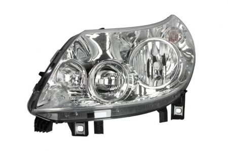 Far stanga (H1/H7, reglaj electric, cu motoras, fundal cromat) CITROEN JUMPER FIAT DUCATO PEUGEOT BOXER 2006-2010