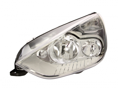 Piese Auto - Far stanga (H1/H7, reglaj electric, cu motoras, fundal cromat) FORD GALAXY, S-MAX 2006-2015