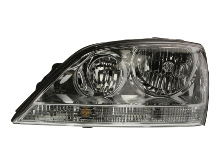Far stanga (H1/H7, reglaj electric, cu motoras, fundal cromat, fundal transparent) KIA SORENTO 2002-2009 [0]