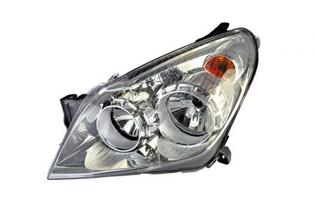 Iluminat auto - Far stanga (H1/H7, reglaj electric, cu motoras, fundal cromat) OPEL ASTRA 2007-2014
