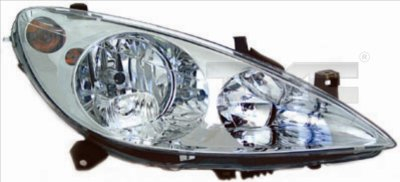 Piese Auto - Far stanga (H1/H7, reglaj electric, fundal cromat, fundal transparent) PEUGEOT 307 2000-2007