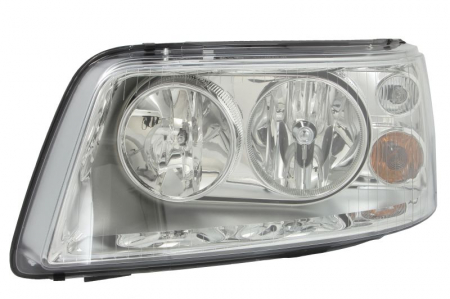 Iluminat auto - Far stanga (H1/H7, reglaj electric, cu motoras, fundal cromat) VW TRANSPORTER V