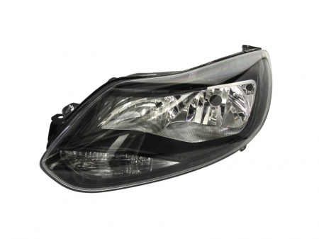 Piese Auto - Far stanga (H1/H7, reglaj electric, cu motoras, fundal negru) FORD FOCUS III