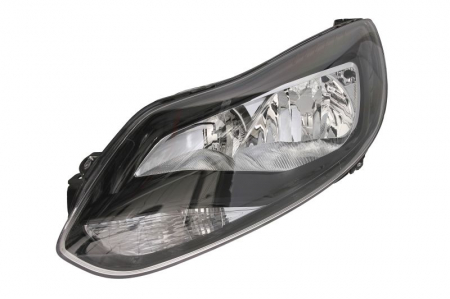 Piese Auto - Far stanga (H1/H7, reglaj electric, cu motoras, fundal negru) FORD FOCUS III 2010-2014