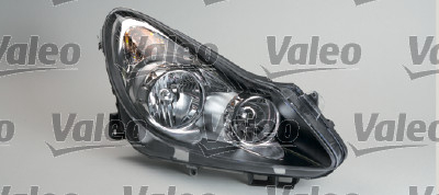 Far stanga (H1/H7, reglaj electric, cu motoras, fundal negru) OPEL CORSA 2006-2011