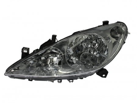 Far stanga (H1/H7, reglaj electric, cu motoras, fundal negru) PEUGEOT 307 2000-2007 Iluminat auto - Far stanga (H1/H7, reglaj electric, cu motoras, fundal negru) PEUGEOT 307 2000-2007