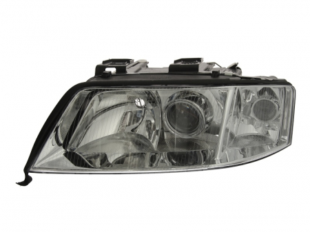 Iluminat auto - Far stanga (H1/H7, reglaj electric, fundal cromat) AUDI A6 1997-2005