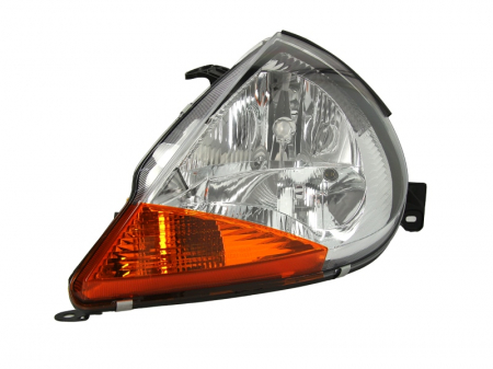 Far stanga (H1/H7, reglaj electric, fundal cromat, fundal galben) FORD KA 1996-2008 [0]