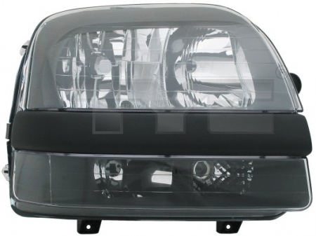Far stanga (H1/H7, reglaj electric, fundal negru) FIAT DOBLO, DOBLO CARGO