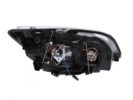 Piese Auto - Far stanga (H1/H7, reglaj electric, fundal negru) FORD FOCUS II 2004-2008