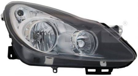 Far stanga H1/H7, electric, cu motoras, interior negru OPEL CORSA D