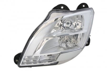 Far stanga (H1/LED/PY21W, manual, insertii crom, Semnalizator transparent) DAF CF, XF dupa 2012 Iluminat auto - Far stanga (H1/LED/PY21W, manual, insertii crom, Semnalizator transparent) DAF CF, XF dupa 2012