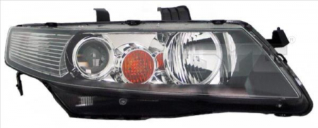 Far stanga (H1, reglaj electric, fundal negru/insertii crom, fundal portocaliu) HONDA ACCORD 2002-2005