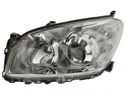 Iluminat auto - Far stanga (H11/HB3, electric, cu motoras, fundal cromat) TOYOTA RAV 4 2005-2009
