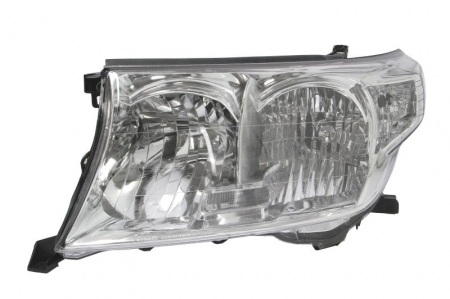 Faruri - Far stanga (H11/HB3, manual, fundal argintiu, fundal transparent) TOYOTA LAND CRUISER dupa 2008