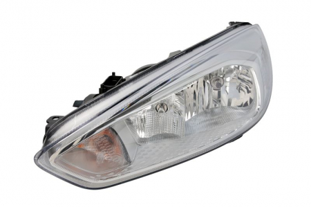 Piese Auto - Far stanga (H15/H7, reglaj electric, cu motoras, cu lumini de zi, fundal cromat) FORD FOCUS 2014-2018