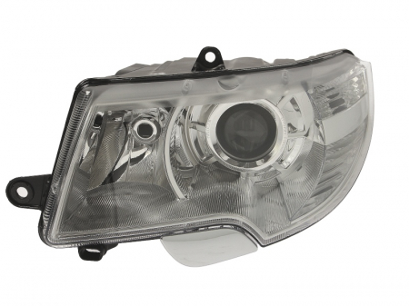 Faruri - Far stanga (H3/H7/W16W/W5W, electric, cu motoras, fundal cromat, fundal transparent) SKODA SUPERB II
