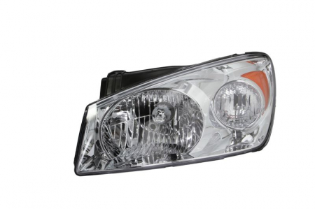 Faruri - Far stanga H4, electric, cu motor, culoare interior argintiu, culoare semnalizator: transparent potrivit KIA CERATO I
