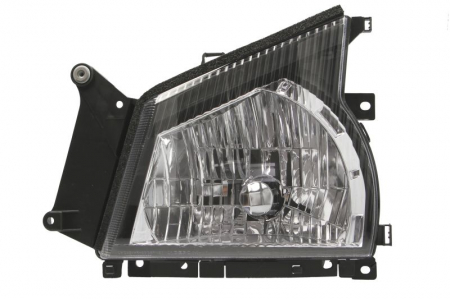 Iluminat auto - Far stanga (H4, electric, cu motoras, fundal argintiu) ISUZU N-SERIES 2004-2007