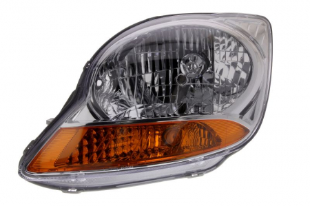 Iluminat auto - Far stanga (H4, electric, cu motoras, fundal cromat) CHEVROLET MATIZ