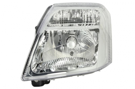 Iluminat auto - Far stanga (H4, electric, cu motoras, fundal cromat) CITROEN C2 dupa 2003