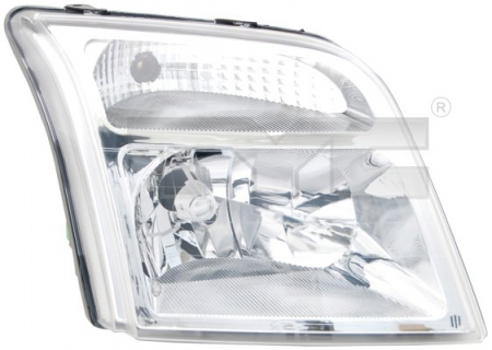Iluminat auto - Far stanga (H4, electric, cu motoras, fundal cromat) FORD TRANSIT / TOURNEO CONNECT 2002-2006