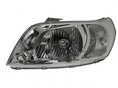 Far stanga (H4, electric, cu motoras, fundal cromat, fundal transparent) CHEVROLET AVEO 2008-2011 [2]