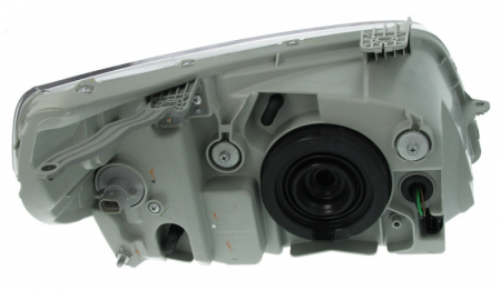 Far stanga (H4, electric, cu motoras, fundal cromat, fundal transparent) CHEVROLET AVEO 2008-2011 [1]